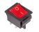 Выключатель клавишный 220В 16А (4с) ON-OFF красный с подсветкой (RWB-502,SC-767,IRS-201-1)