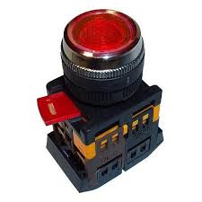 Кнопка ABLFS-22 красный d22мм неон 240В 1з+1р ИЭК