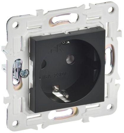 SKANDY Розетка с заземл. без защ.шторок 16А SK-R05Bl черный IEK