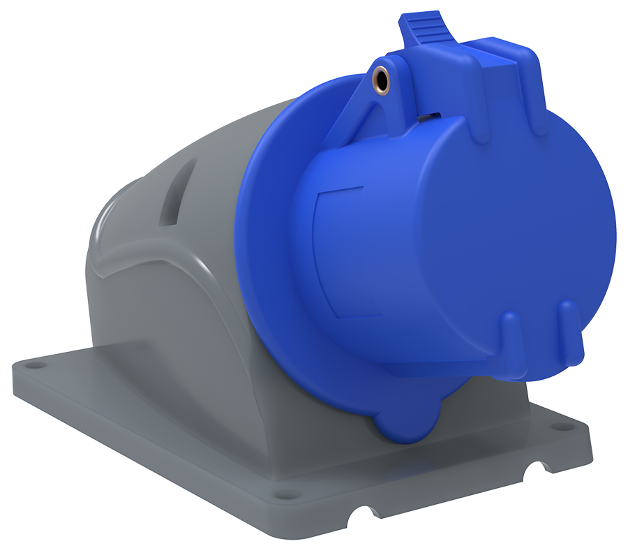 Розетка стационарная ССИ-113 16А-6ч/200-250В 2Р+РЕ IP44 MAGNUM ИЭК