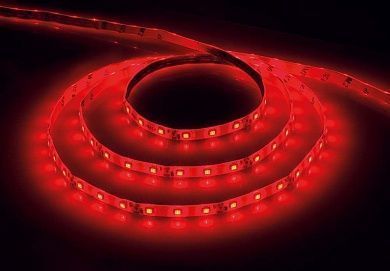 Лента светодиодная 30SMD 7,2Вт 12В 5м красный на белом LS606 FERON в уп. 5м