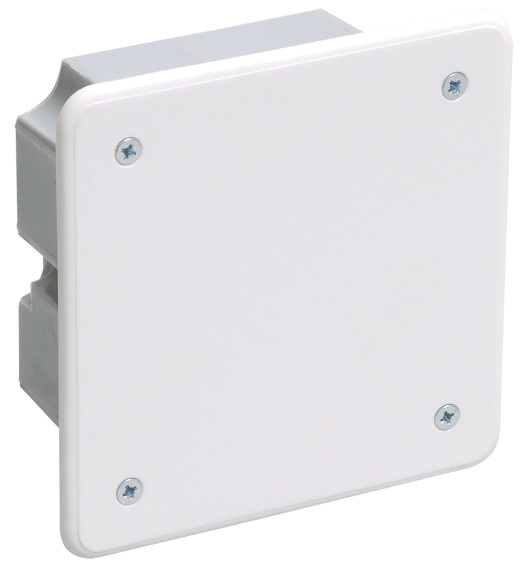 Коробка КМ41021 расп. для п/стен с кр. 92х92х45 белая