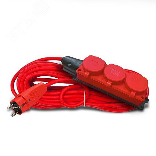 Удлинитель силовой 3 розетки IP-44 DOMTOK АРКТИК Морозостойкий КГ 3*1,5, 3,5кВт, з/к 40м