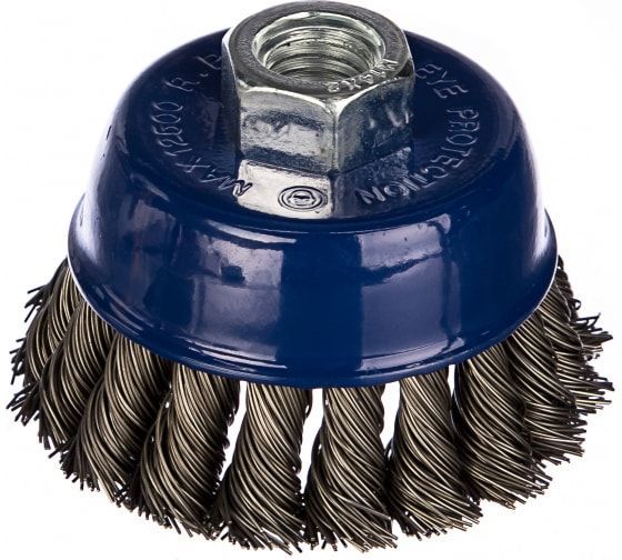 Кордщетка для МШУ чашеобразная витая ПРАКТИКА  75 мм М14 (1шт.) блистер