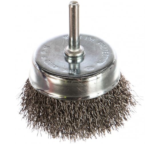 Кордщетка для дрели чашеобразная мягкая ПРАКТИКА  75 мм, хвост 6 мм