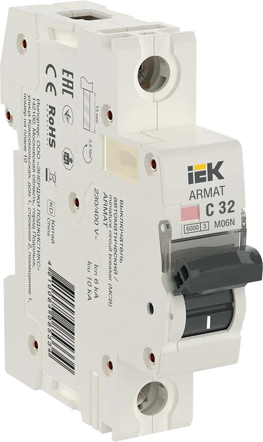 Автоматический выключатель M06N 1P C 32А ARMAT IEK