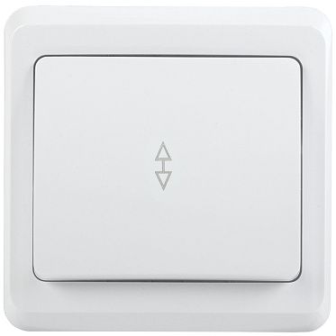 VEGA Выключатель 1-клавишный проходной 10А ВСп10-1-0-ВБ белый GENERICA