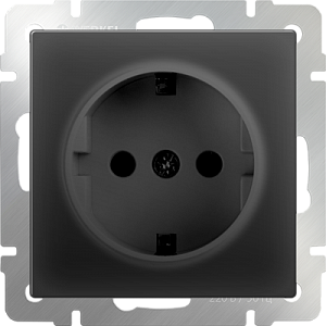 WERKEL Роз. 1-мест с/з с/у з/ш 16А 220В черный матовый IP44