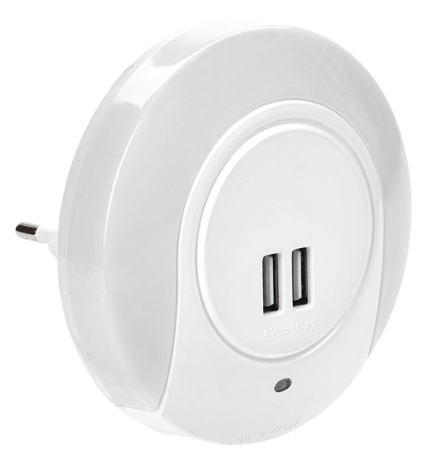 Светильник-ночник LED 001 круг с USB и датчиком освещенности 220В LIGHTING IEK
