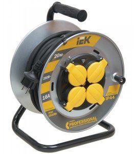 УК20 Катушка на мет с т/з 4 места 2P+PE/20м КГ 3х1,5мм2 IP44 "Professional"