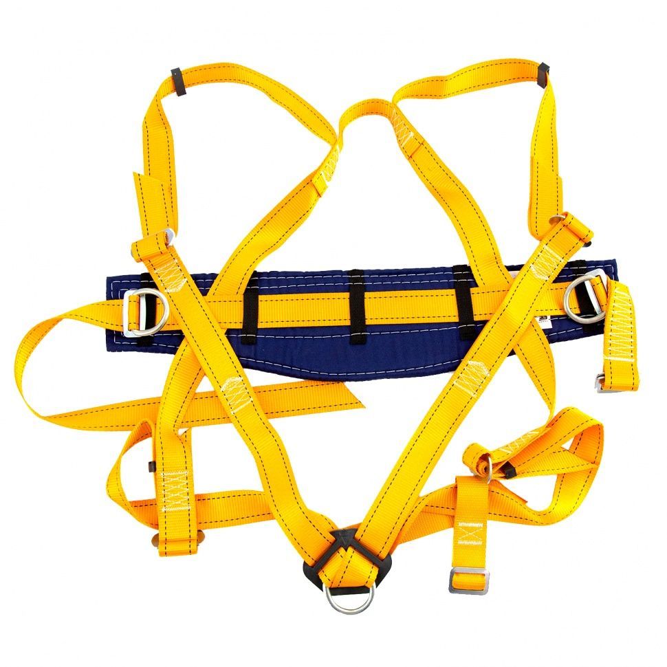 Удерживающе-страховочная привязь,модель УСП II,наплечные и набедренные лямки,высокий кушак// Сибртех