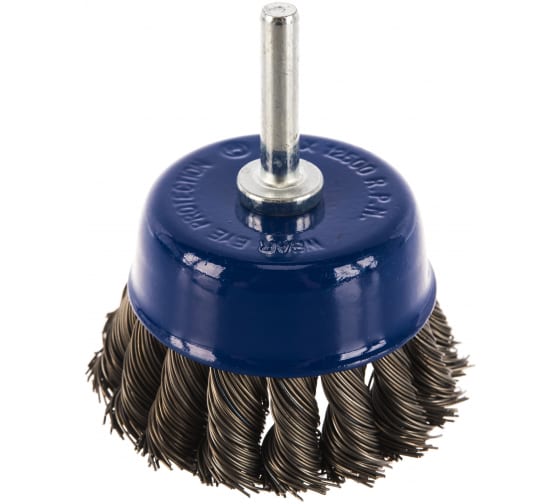 Кордщетка для дрели чашеобразная витая ПРАКТИКА 75 мм, хвост 6 мм