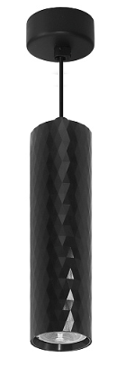 Светильник потолочный ML1888 на подвесе MR16 35W 230V,GU10, черный  D55*H200, Feron