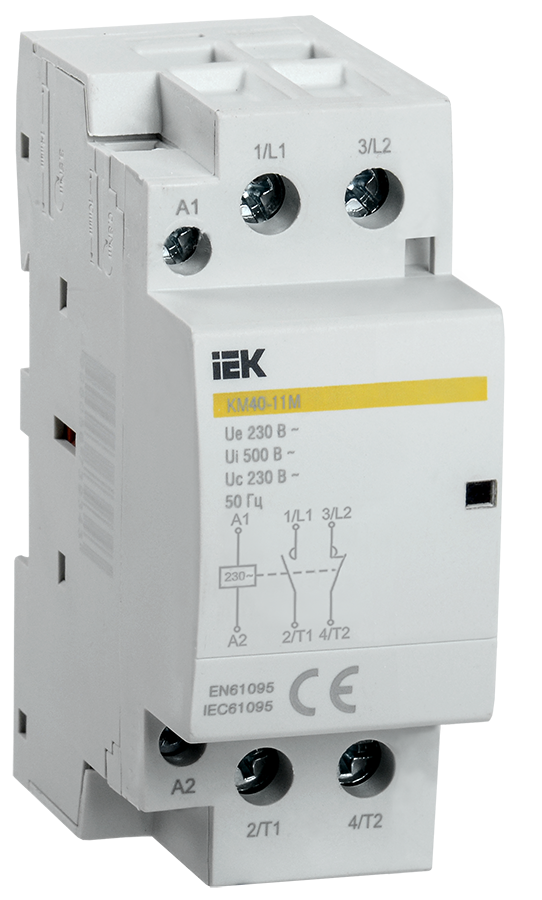 Контактор модульный КМ40-11М AC IEK