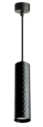 Светильник потолочный ML1878 на подвесе MR16 35W 230V,  черный  D55*H200, Feron