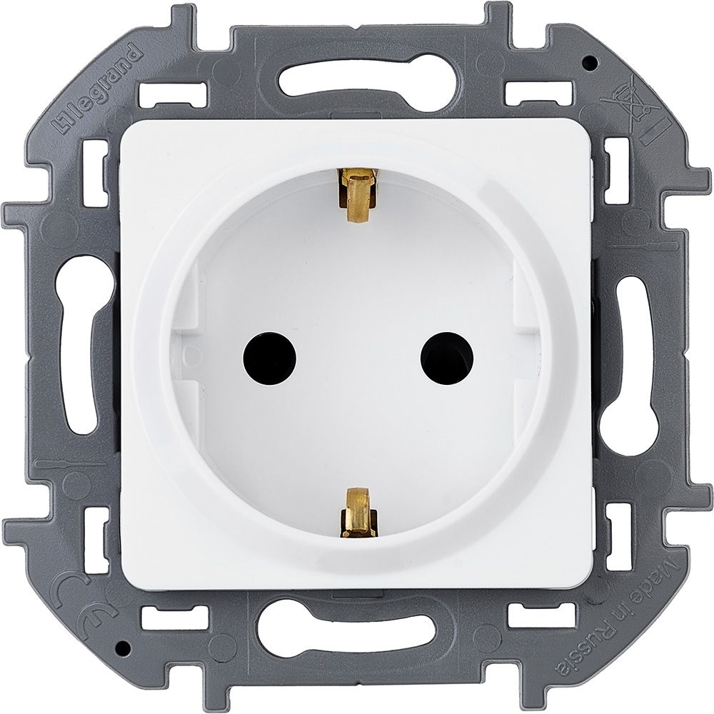Legrand INSPIRIA Белый Розетка 2К+З - немецкий стандарт - 16 А - 250 В 