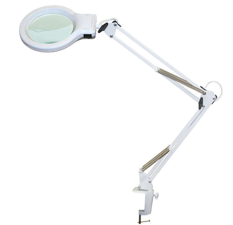 Светильник настольный Леда С-20 АРТ (на гибкой стойке,с увеличительной линзой 2 D)LED,8Вт (белый)