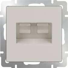 WERKEL Роз. Ethernet с/у RJ-45 и Роз. Еthernet RJ-45 слоновая кость