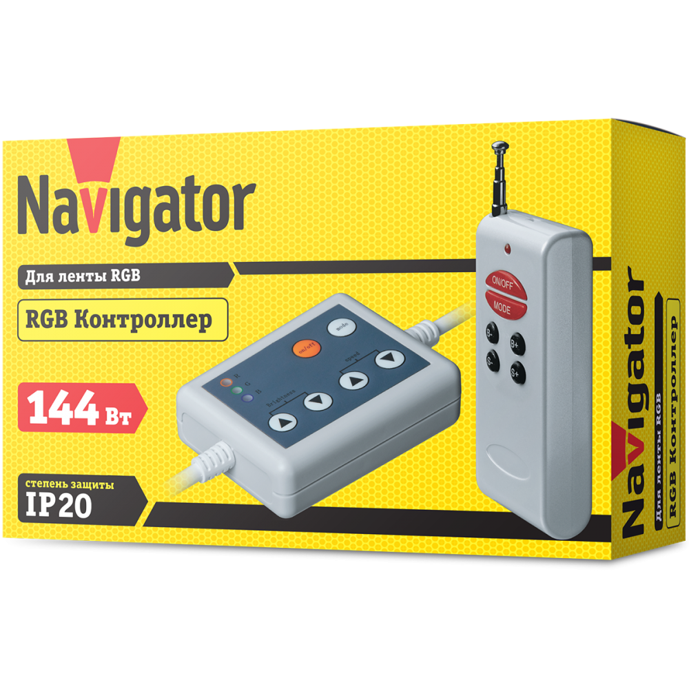 Контроллеры для RGB лент серии ND-CRGB144RF 144Вт IP20