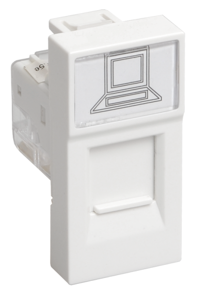 Розетка информационная RJ-45 UTP кат.5е, 1 модуль РКИ-10-00-П