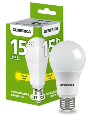 Лампа светодиодная A65 груша 25Вт 230В 6500К E27 GENERICA