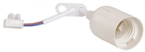 Патрон подвесной с шнуром Ппл27-04-К51 пластик Е27 белый (стикер на изделии) IEK