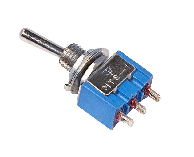 Тумблер 220В 3А (6с) ON-ON двухполюсный Micro (MTS-202)