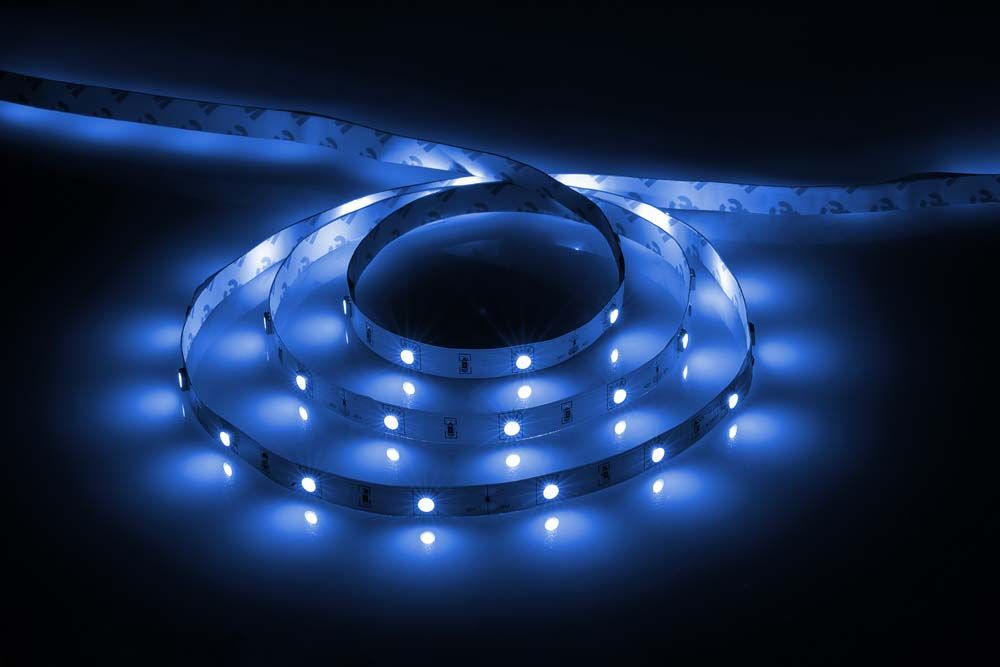 Лента светодиодная Feron LS606, 30SMD(5050)/м 7.2Вт/м 5м IP20 12V синий в уп. 5м