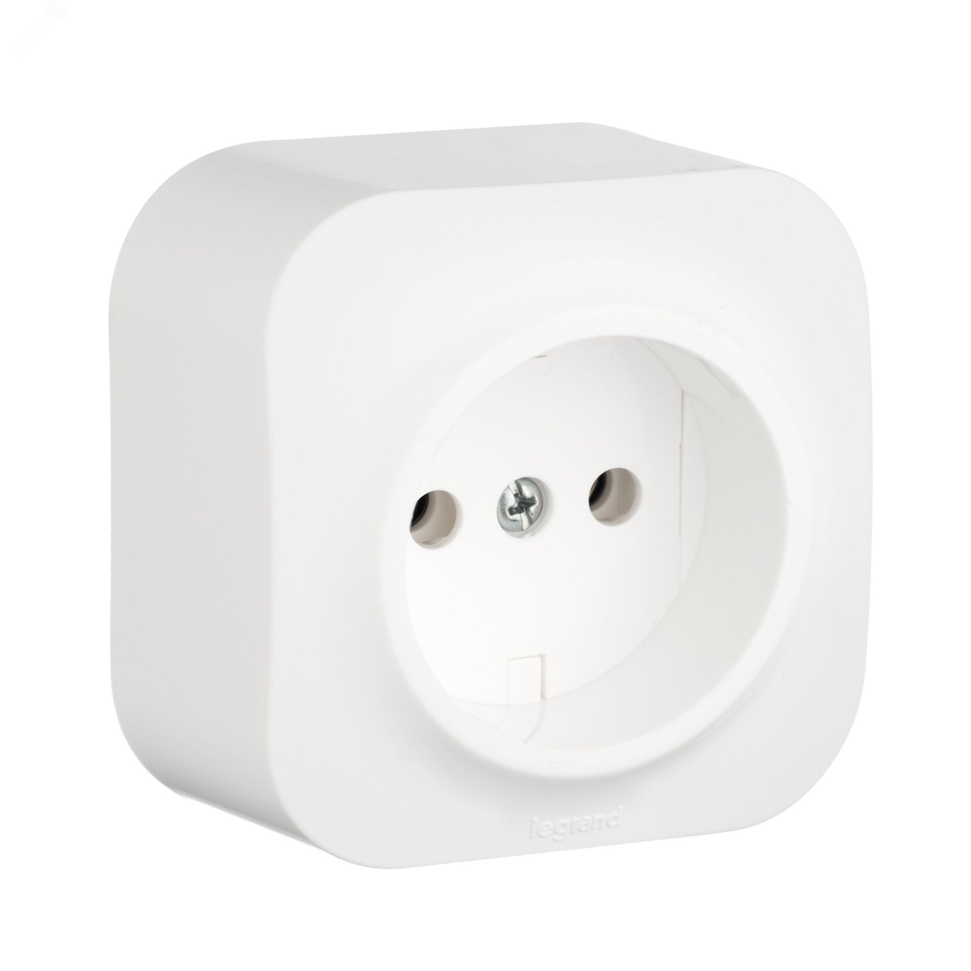QUTEO Розетка 1-мест. д/откр.уст. б/зазем. б/защ.шторок 16А белый