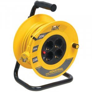 УК20 Катушка с т/з 4 места 2Р+PЕ/20м 3х1,5 мм2 "Industrial"