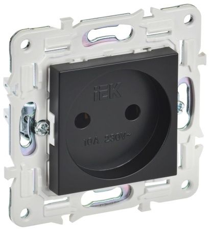 SKANDY Розетка без заземл. без защ.шторок 10А SK-R02Bl черный IEK