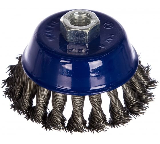 Кордщетка для МШУ чашеобразная витая ПРАКТИКА  90 мм М14 (1шт.) блистер