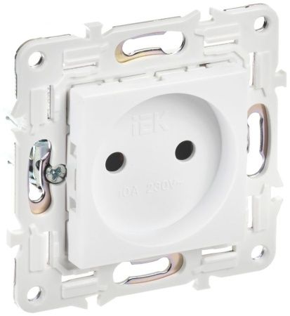 SKANDY Розетка без заземл. без защ.шторок 10А SK-R02W арктический белый IEK