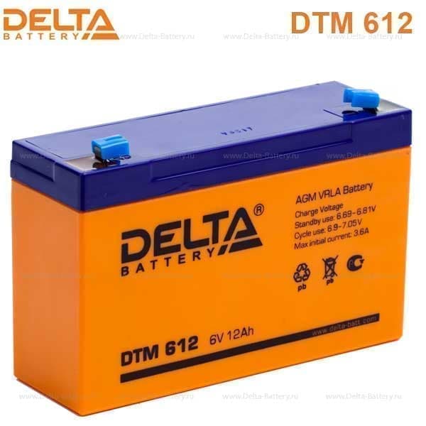 АКБ DTM 612 Delta 6В/12А
