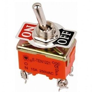 Тумблер 220В 6А (4с) ON-OFF двухполюсный (KN-201)