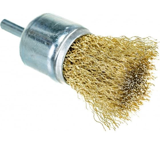 Кордщетка для дрели кистеобразная мягкая ПРАКТИКА 30 мм, хвост 6 мм