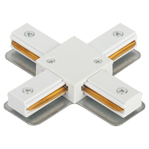 Коннектор ЭРА TR-1PA-СX-WH X-образный для однофазного шинопровода белый