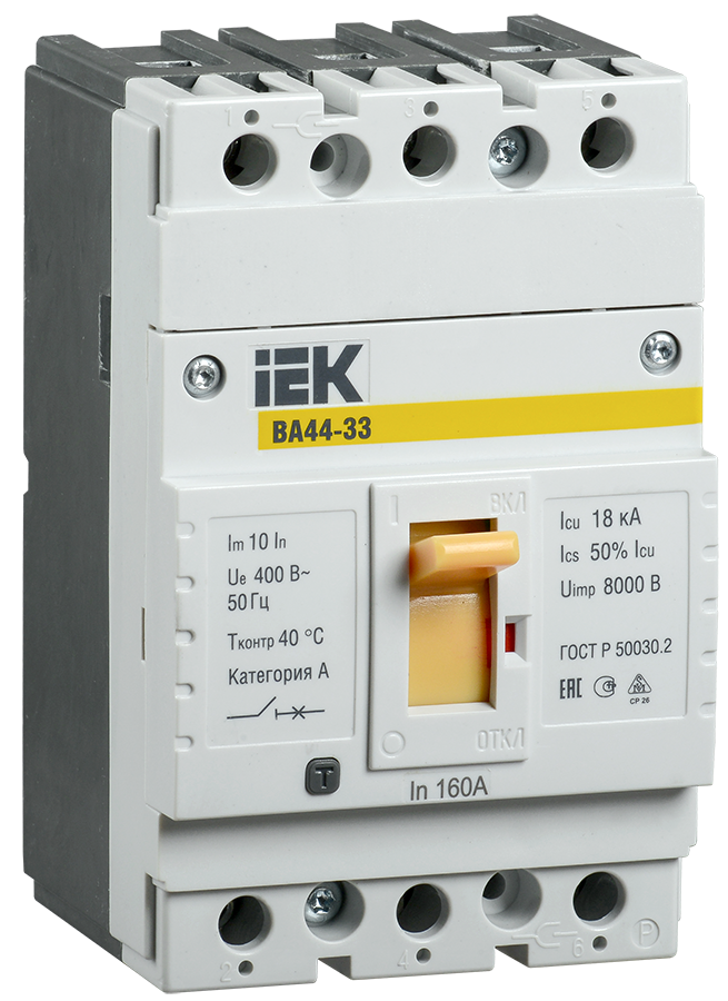Автоматический выключатель ВА44 33 3Р 80А 15кА ИЭК