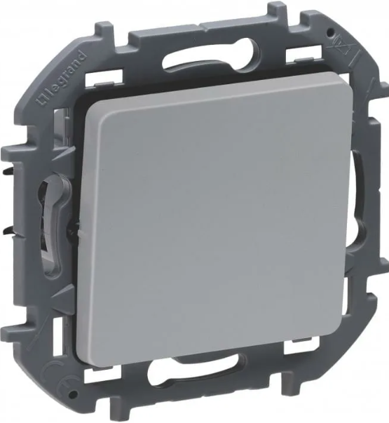 Legrand INSPIRIA Алюминий Выключатель одноклавишный 10 AX - 250 В