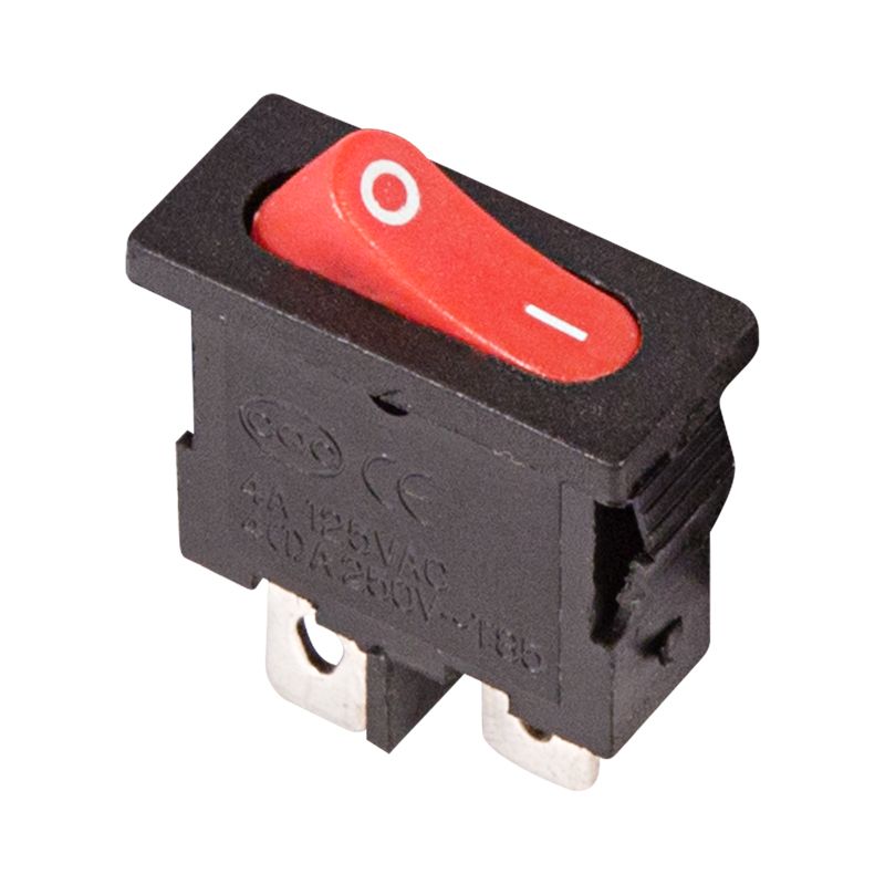 Выключатель клавишный 220В 6А (2с) ON-OFF красный Mini (RWB-103,SC-766,MRS-101-5)