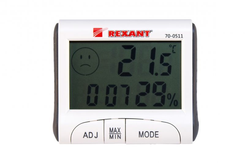 Термогигрометр комнатный с часами и с фунцкия будильника REXANT