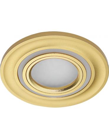 Светильник потолочный встраиваемый со свет. подс. 15LED*2835 SMD 4000K, MR16 50W G5.3, золото, CD600