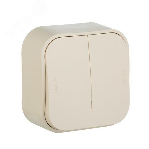 QUTEO Выключатель 2-клав. для откр.уст. схема 5 10АХ слоновая кость