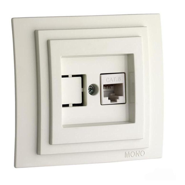 Larıssa Розетка Комп. (Rj45 Cat 6)  Белая