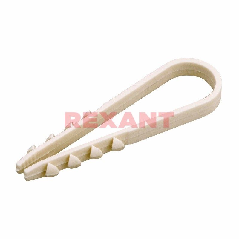 Дюбель-хомут 11-18мм, белый (уп.100шт) REXANT
