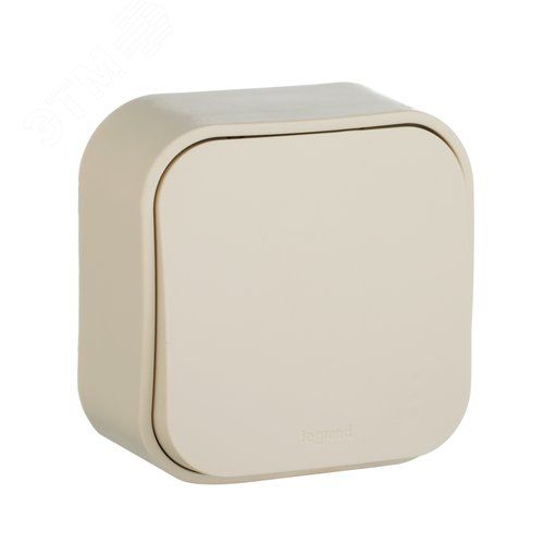 QUTEO Выключатель 1-клав. для откр.уст. 10А слоновая кость