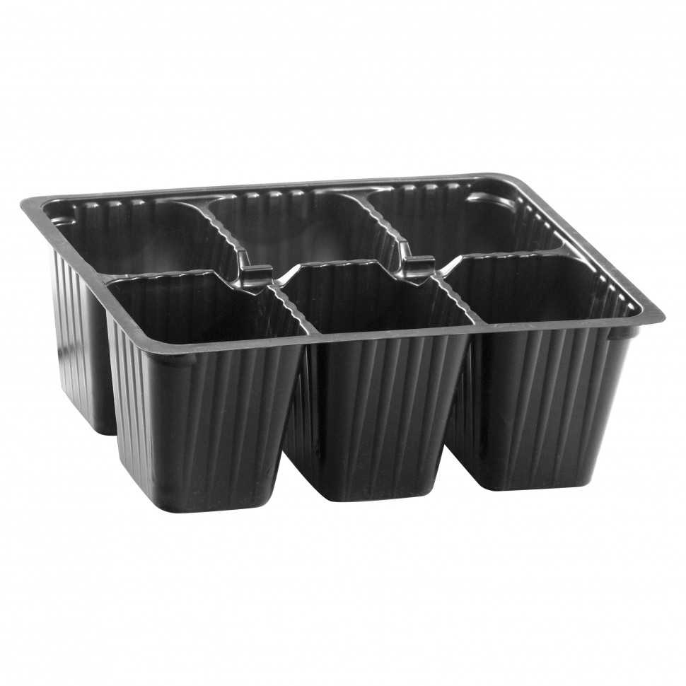 Кассета для рассады, 180х135х60 мм, 6 ячеек, полистирол 5 шт, Россия