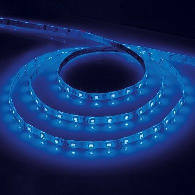 Лента светодиодная 60SMD 4.8Вт 12В в уп.1м. синий на белом основании LS603 FERON