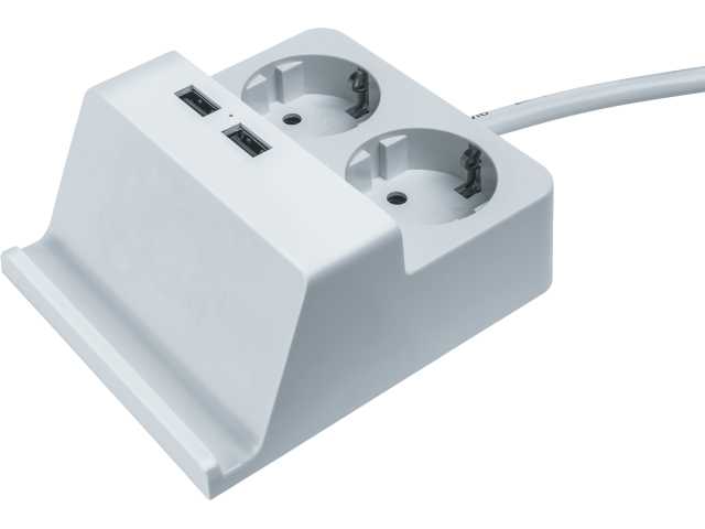 Удлинитель Navigator NPE-USB03-02-150-E-3X1с/з 2 гн. 1,5 м USB2.1А