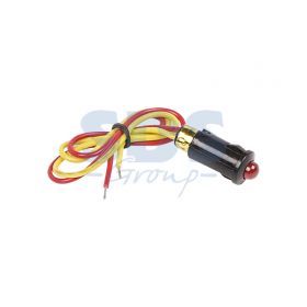 Индикатор Малый d=8 12В с проводом красный LED (WL-04)